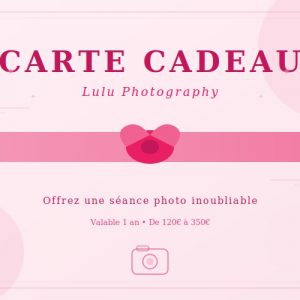 Carte cadeau shooting photo